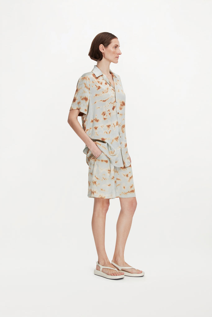 LAZARUS SHORTS ( MARBLE BRONZE BLUE )