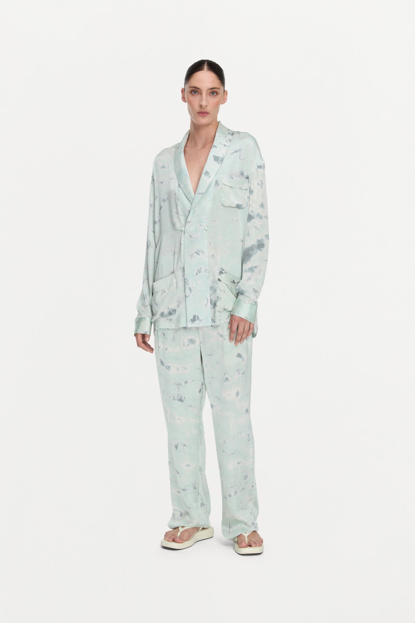 GILBERT TROUSERS ( MINT GREY )