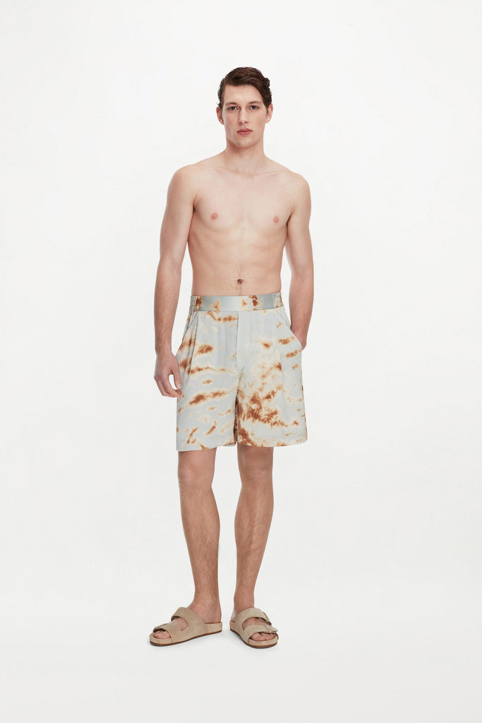 LAZARUS SHORTS ( MARBLE BRONZE BLUE )
