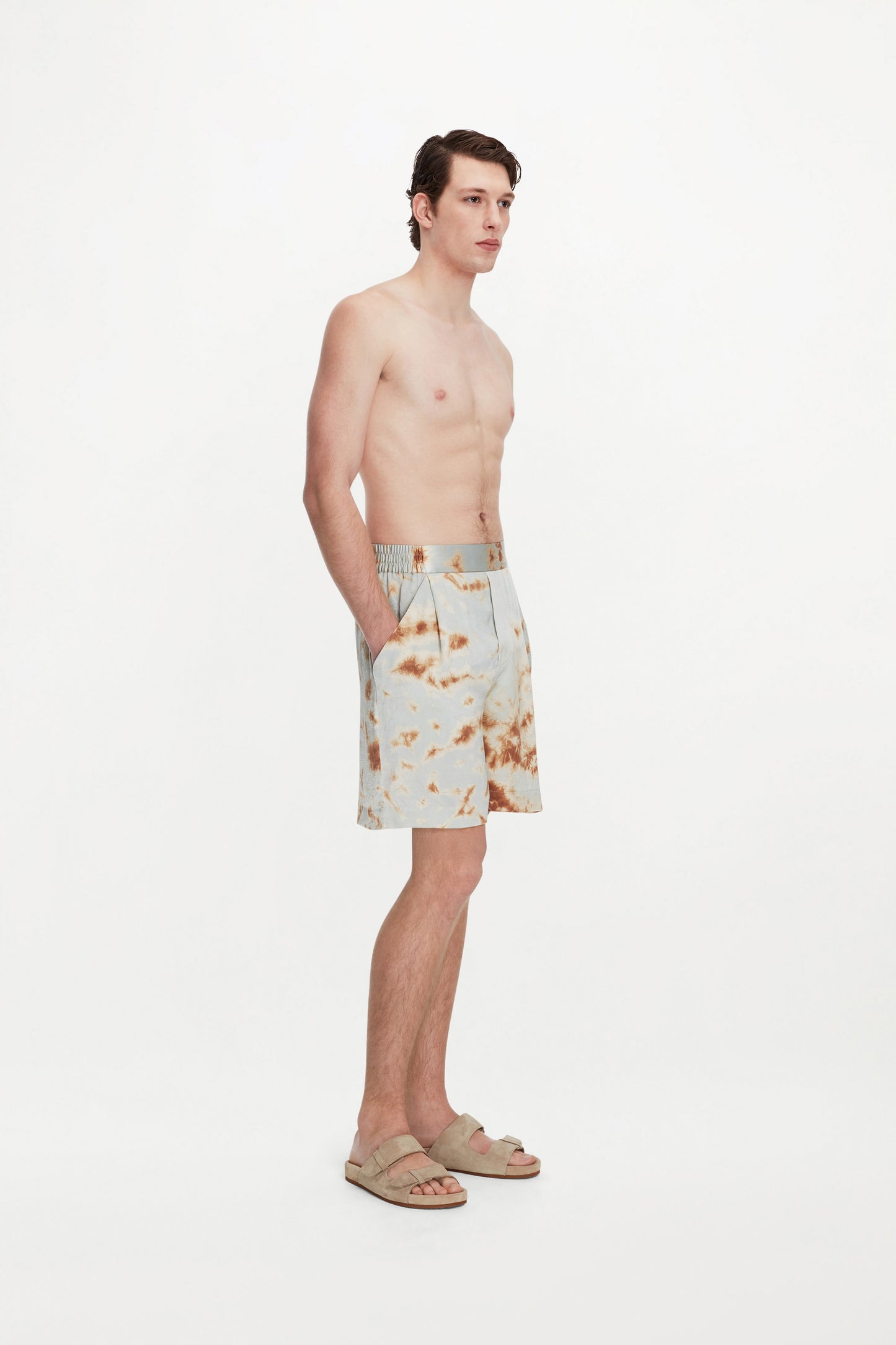 LAZARUS SHORTS ( MARBLE BRONZE BLUE )