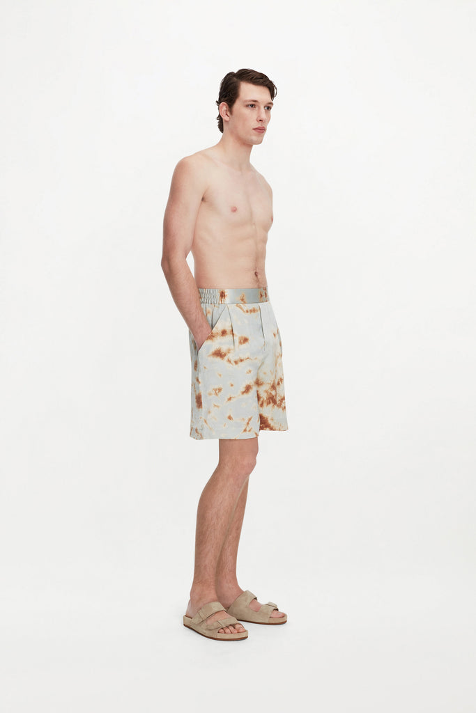 LAZARUS SHORTS ( MARBLE BRONZE BLUE )