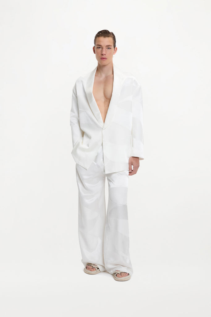 CLEMENT TROUSERS ( IVORY MONOGRAM )