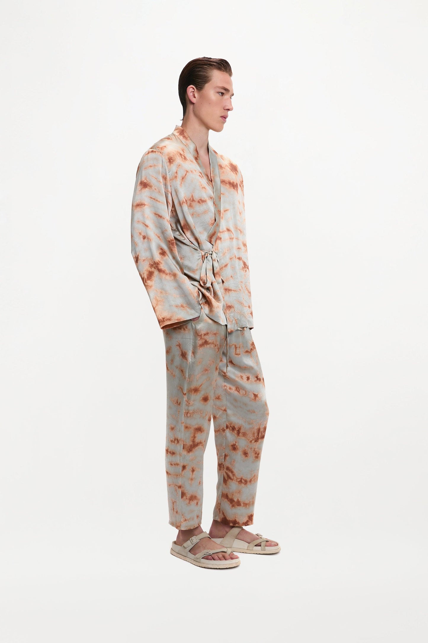 TAO TROUSERS ( MARBLE BRONZE BLUE )