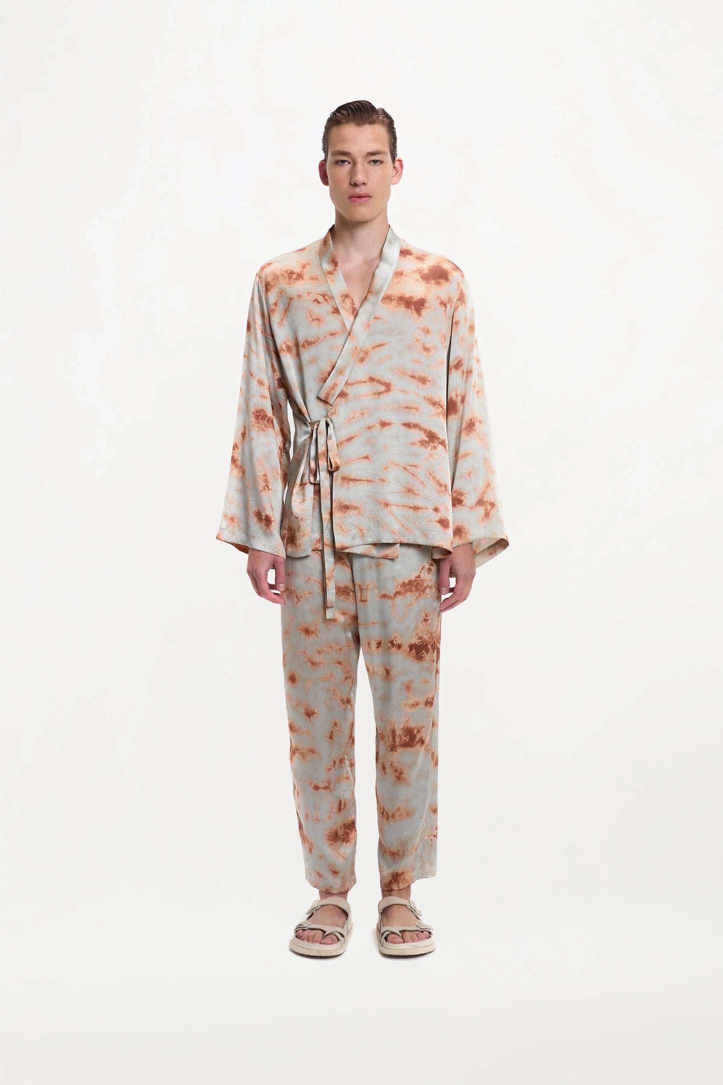 TAO TROUSERS ( MARBLE BRONZE BLUE )