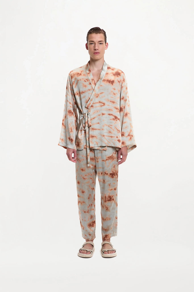 TAO TROUSERS ( MARBLE BRONZE BLUE )