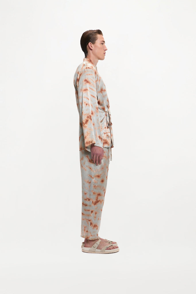 TAO TROUSERS ( MARBLE BRONZE BLUE )