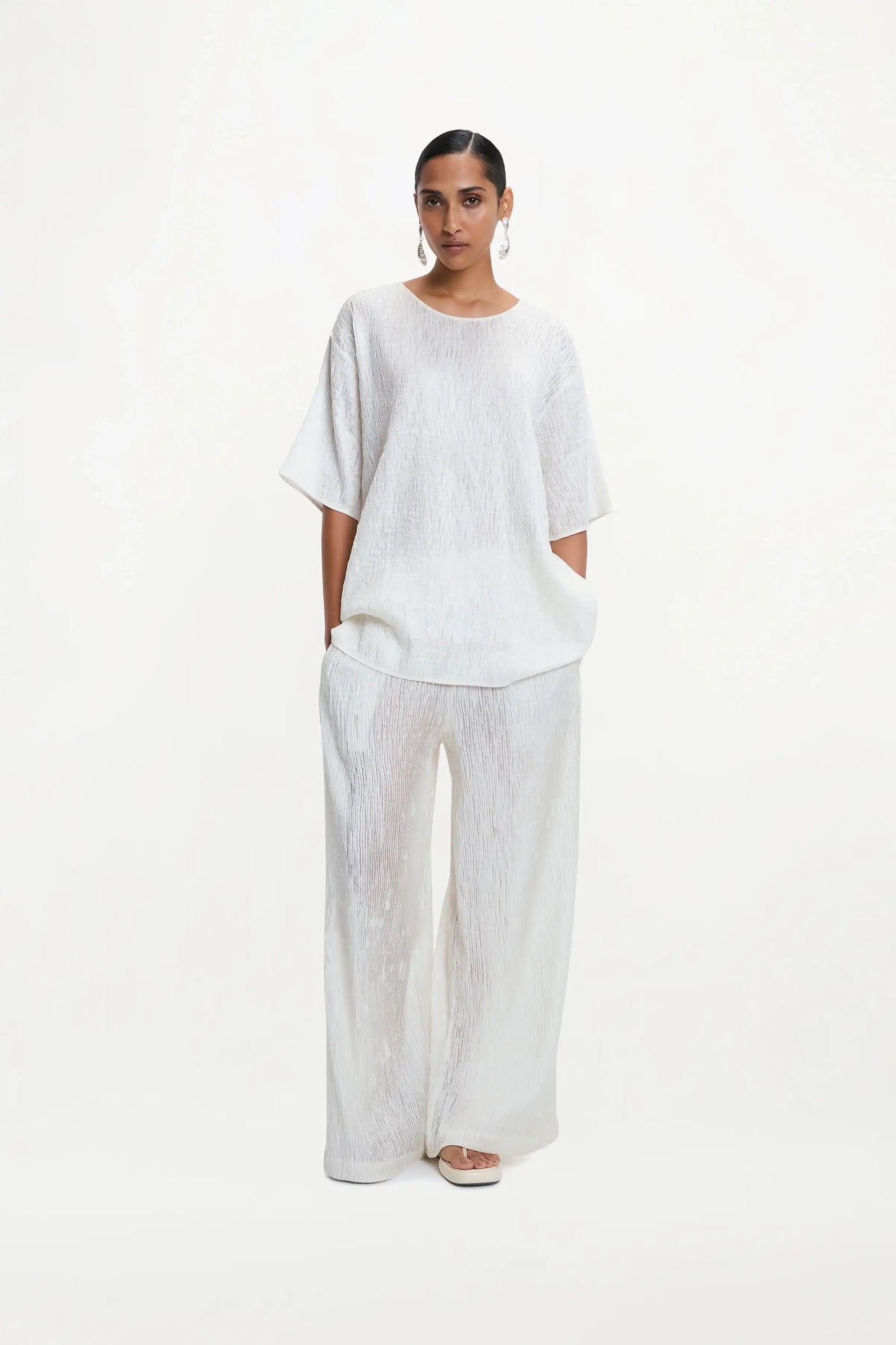 CLEMENT TROUSERS ( IVORY SILK )