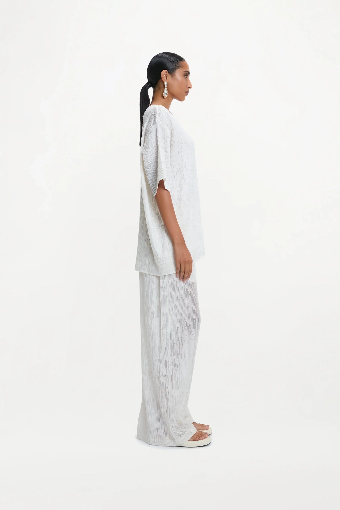 CLEMENT TROUSERS ( IVORY SILK )