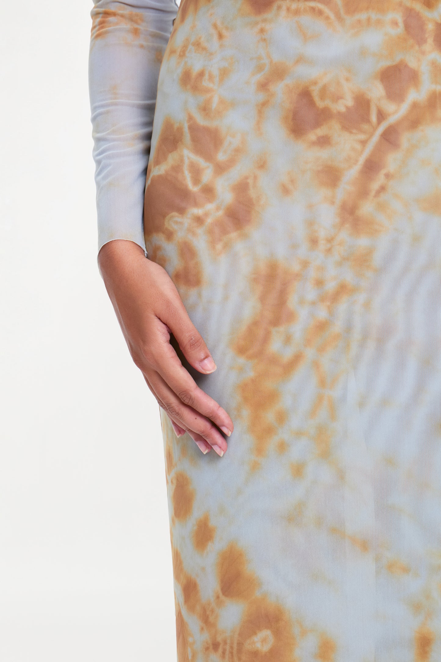 ZITA DRESS ( GREY/BROWN )