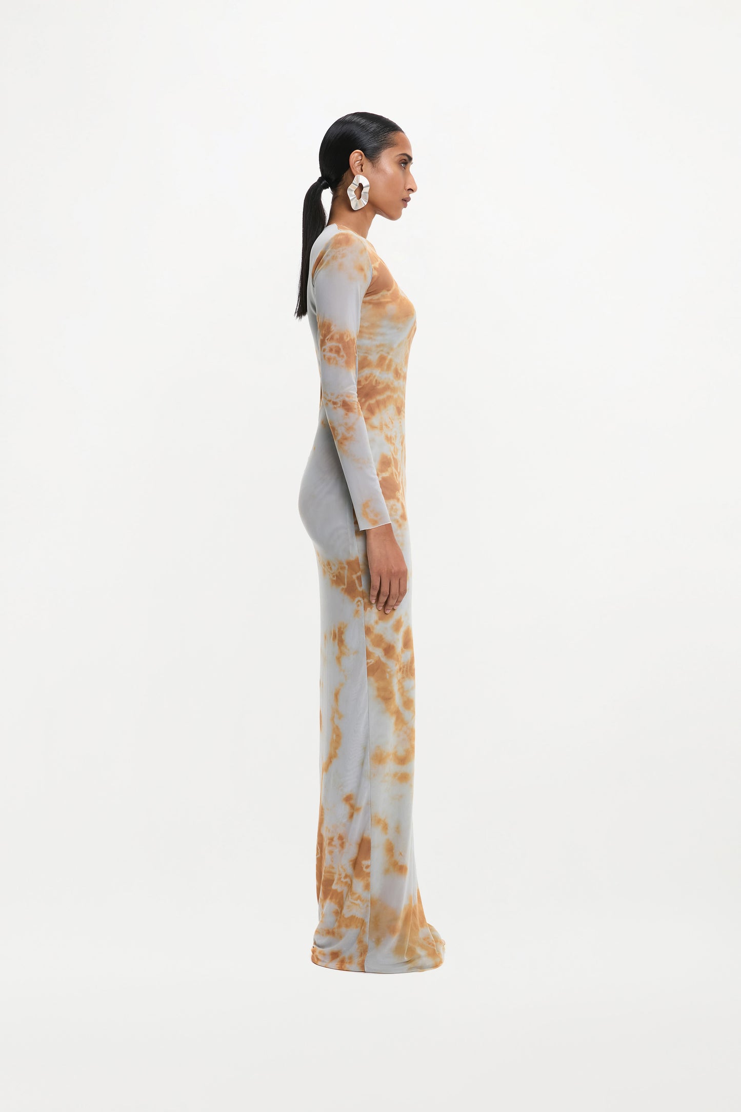 ZITA DRESS ( GREY/BROWN )