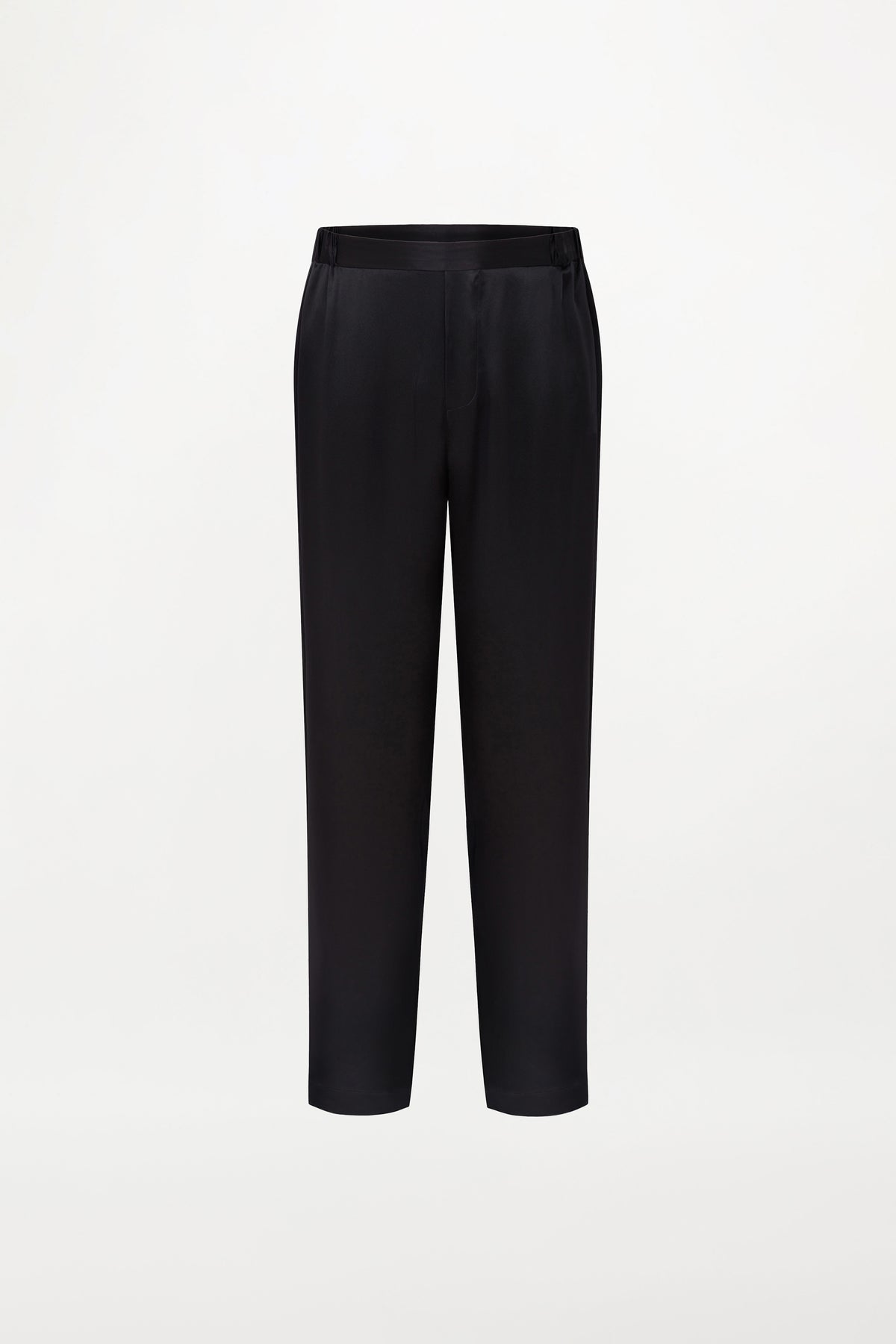 Conrad Trousers Silk Satin - Black