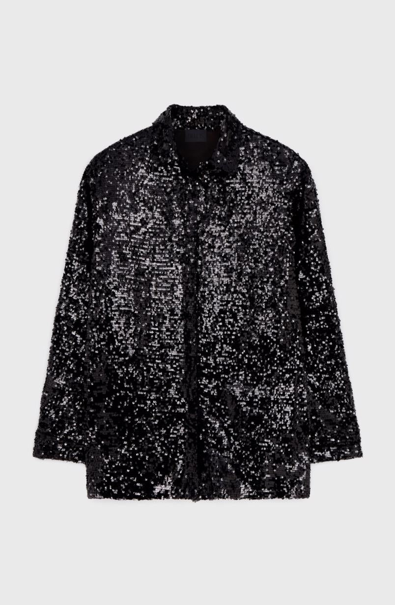 Clio Shirt - Black Sequin