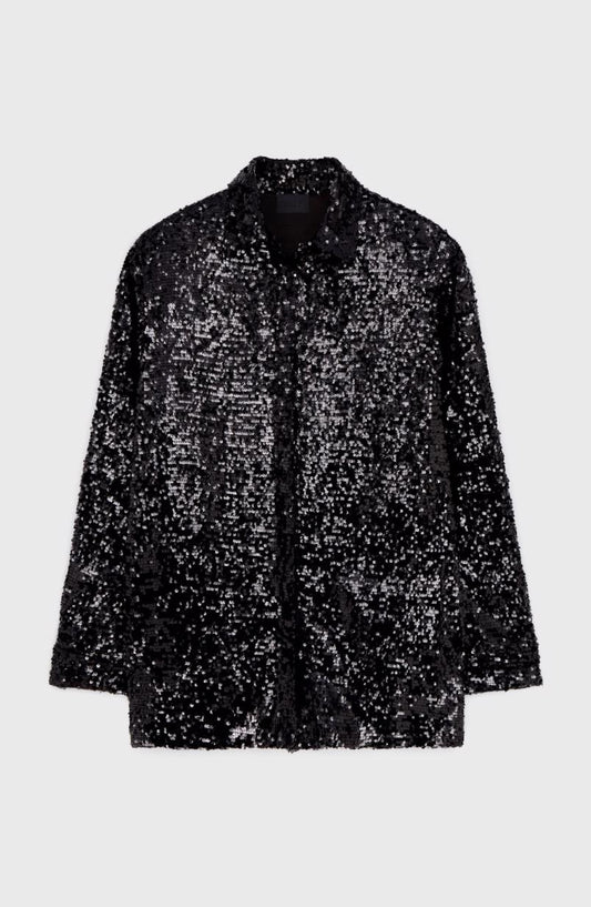Clio Shirt - Black Sequin