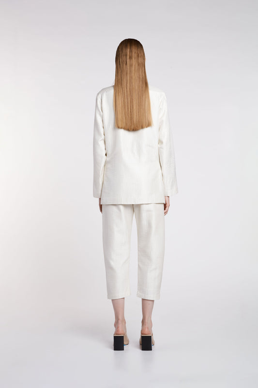 Shiro Silk Trousers - White