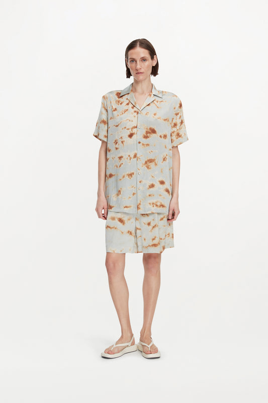 OTTO SHIRT - MARBLE BRONZE BLUE