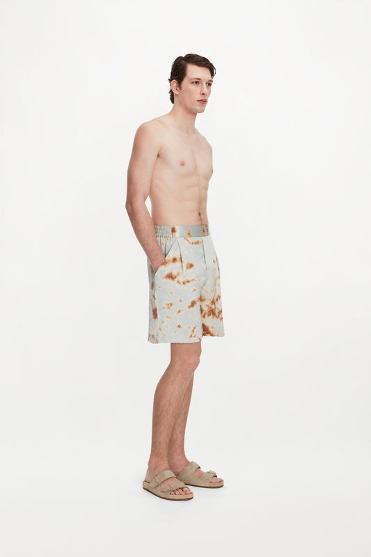 LAZARUS SHORTS ( MARBLE BRONZE BLUE )