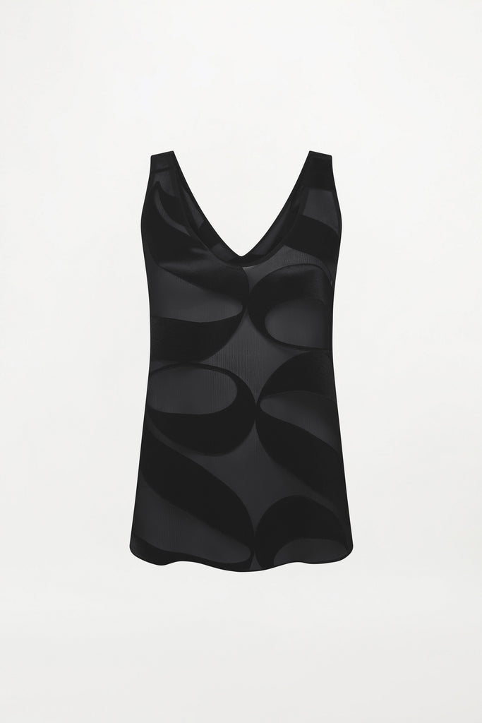 MIRA TOP ( OBSIDIAN OPAL )