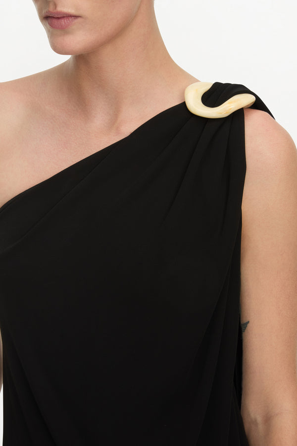 RANIA DRESS ( BLACK W/ BONE )