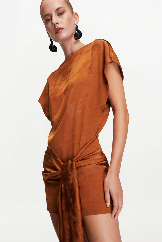 FIRA DRESS ( TOBACCO DUNES )