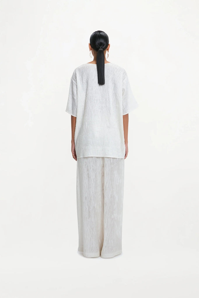 CLEMENT TROUSERS ( IVORY SILK )