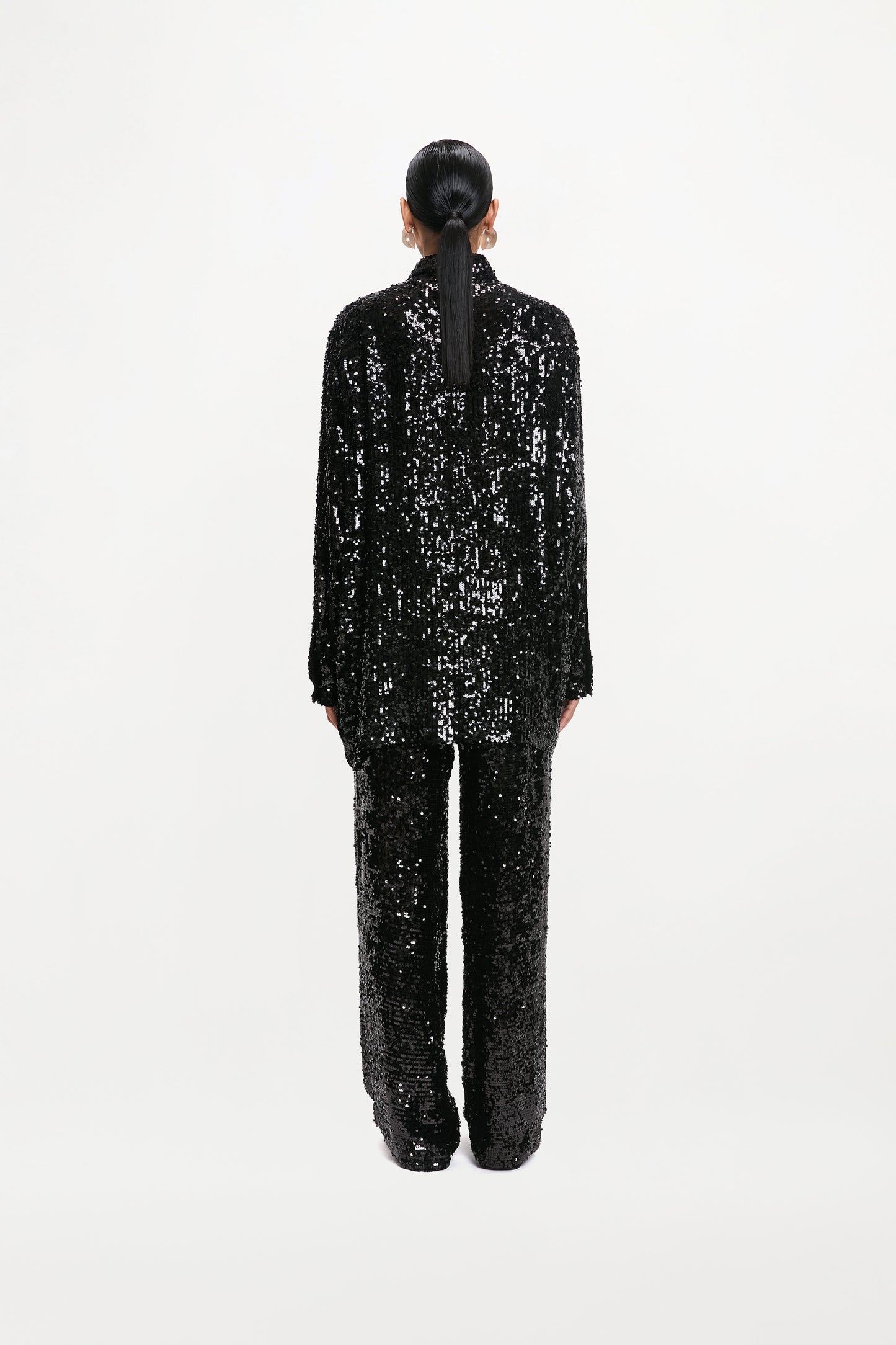 Clio Shirt - Black Sequin