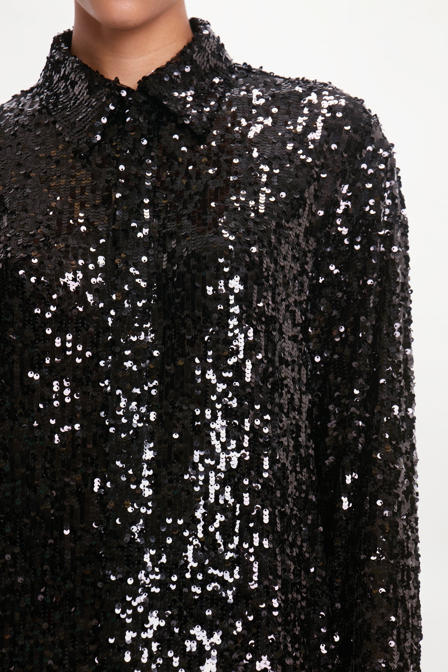 Clio Shirt - Black Sequin