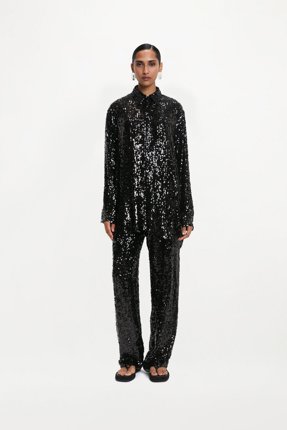 CLIO SHIRT ( Black Sequin )