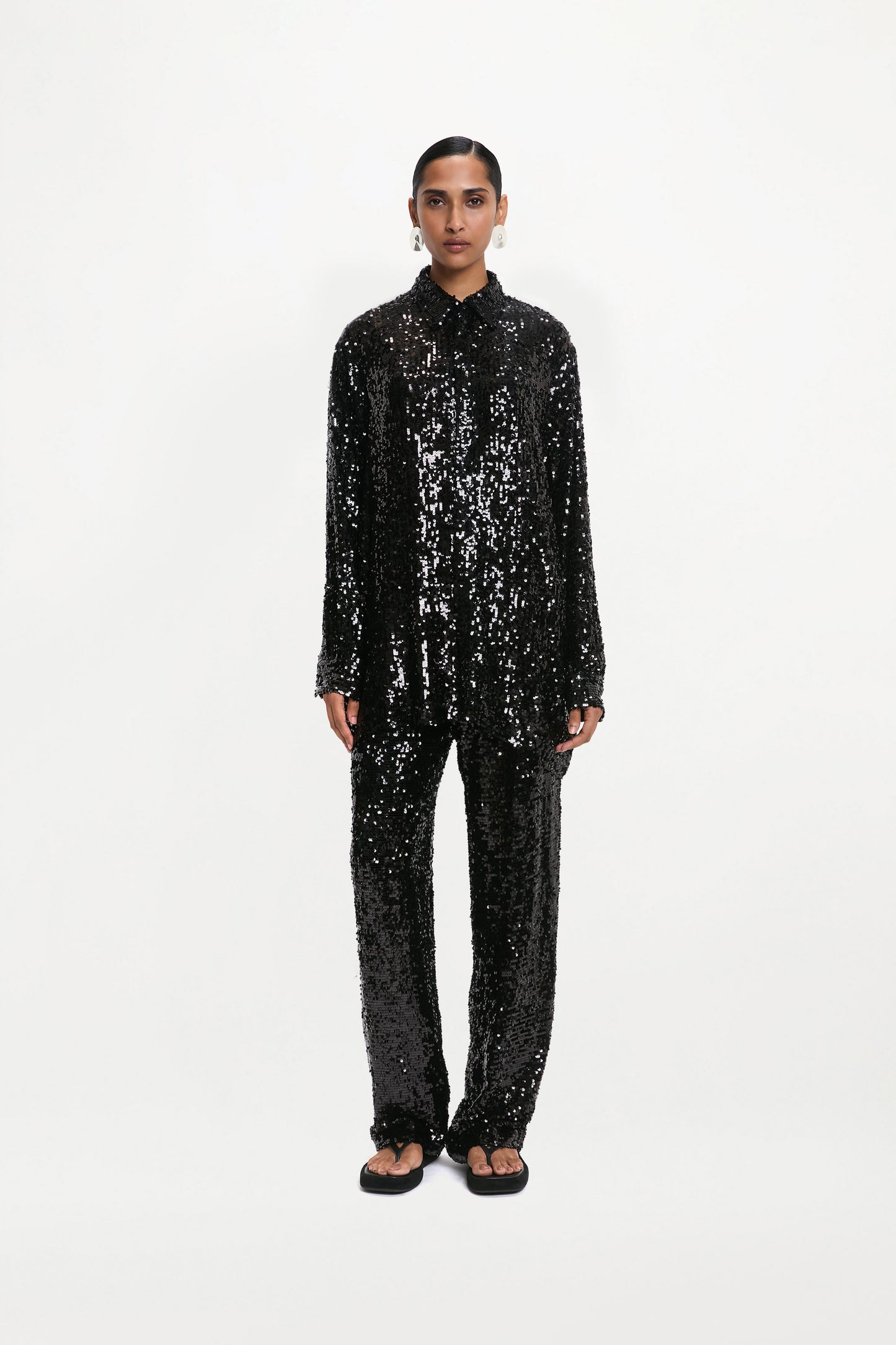 CLIO SHIRT ( Black Sequin )