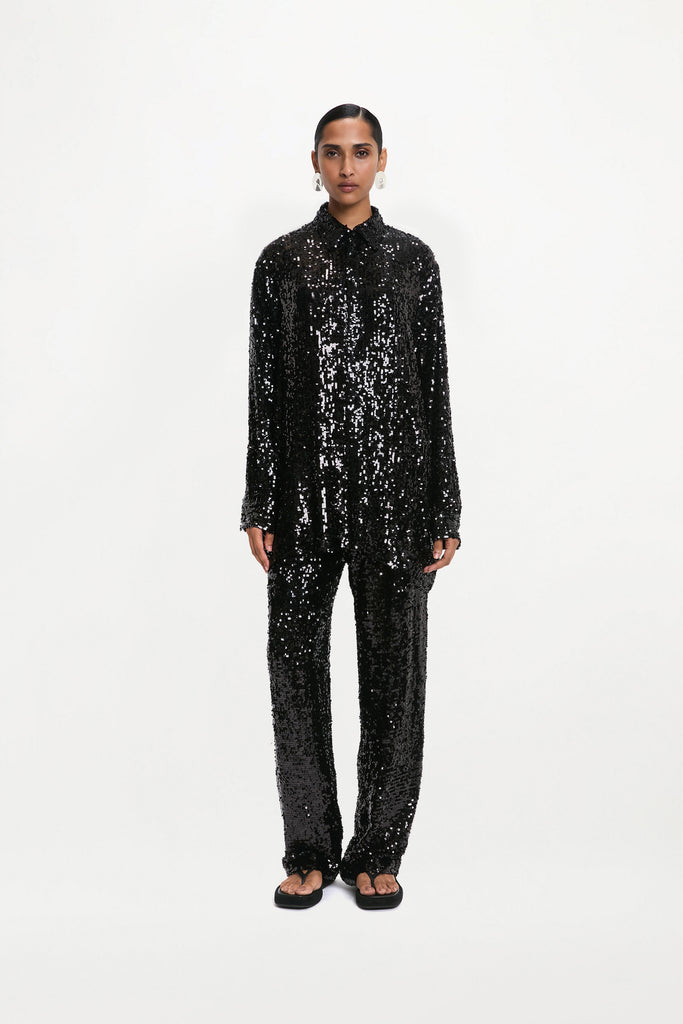 CLIO SHIRT ( Black Sequin )