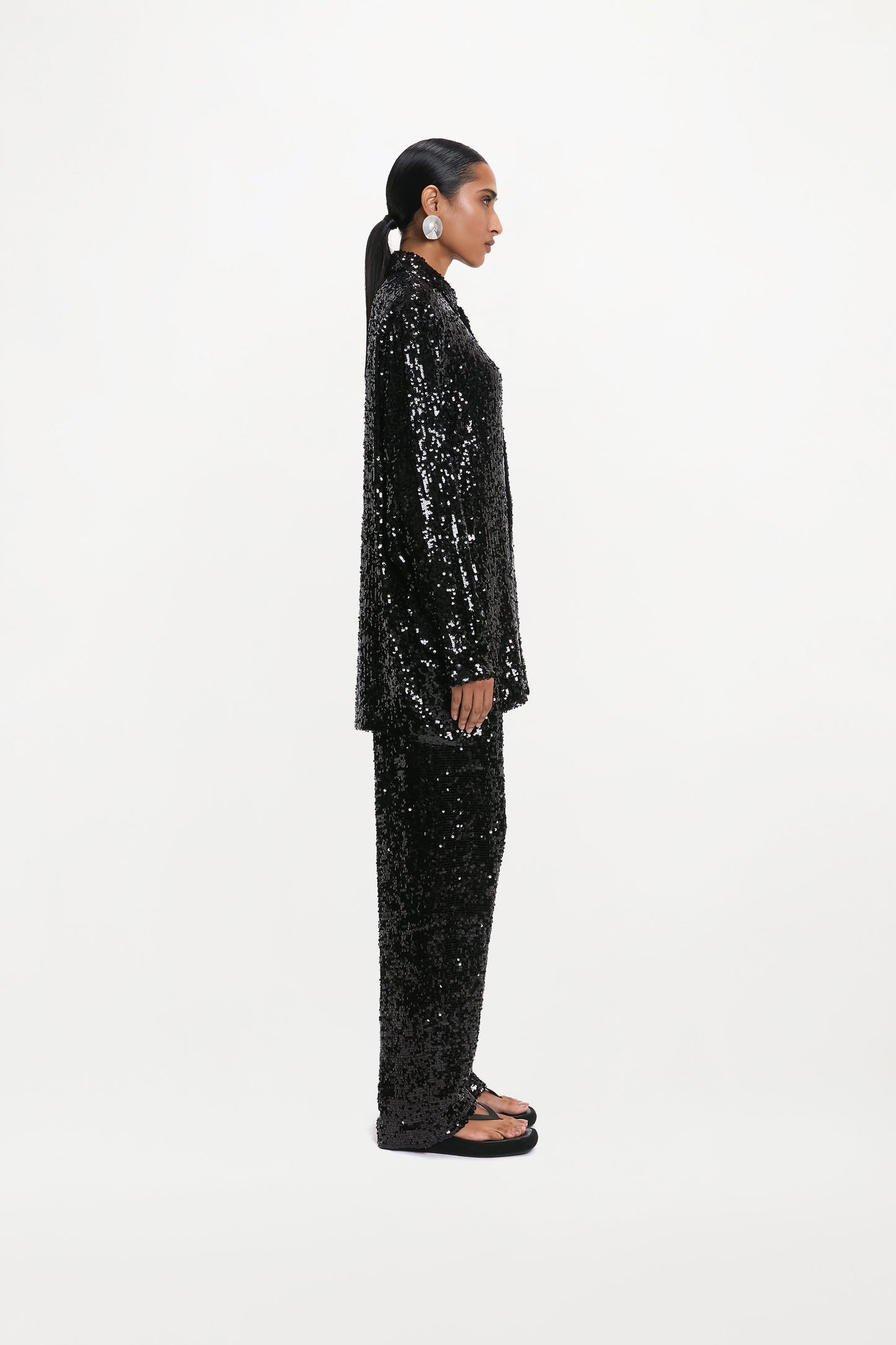 Clio Shirt - Black Sequin