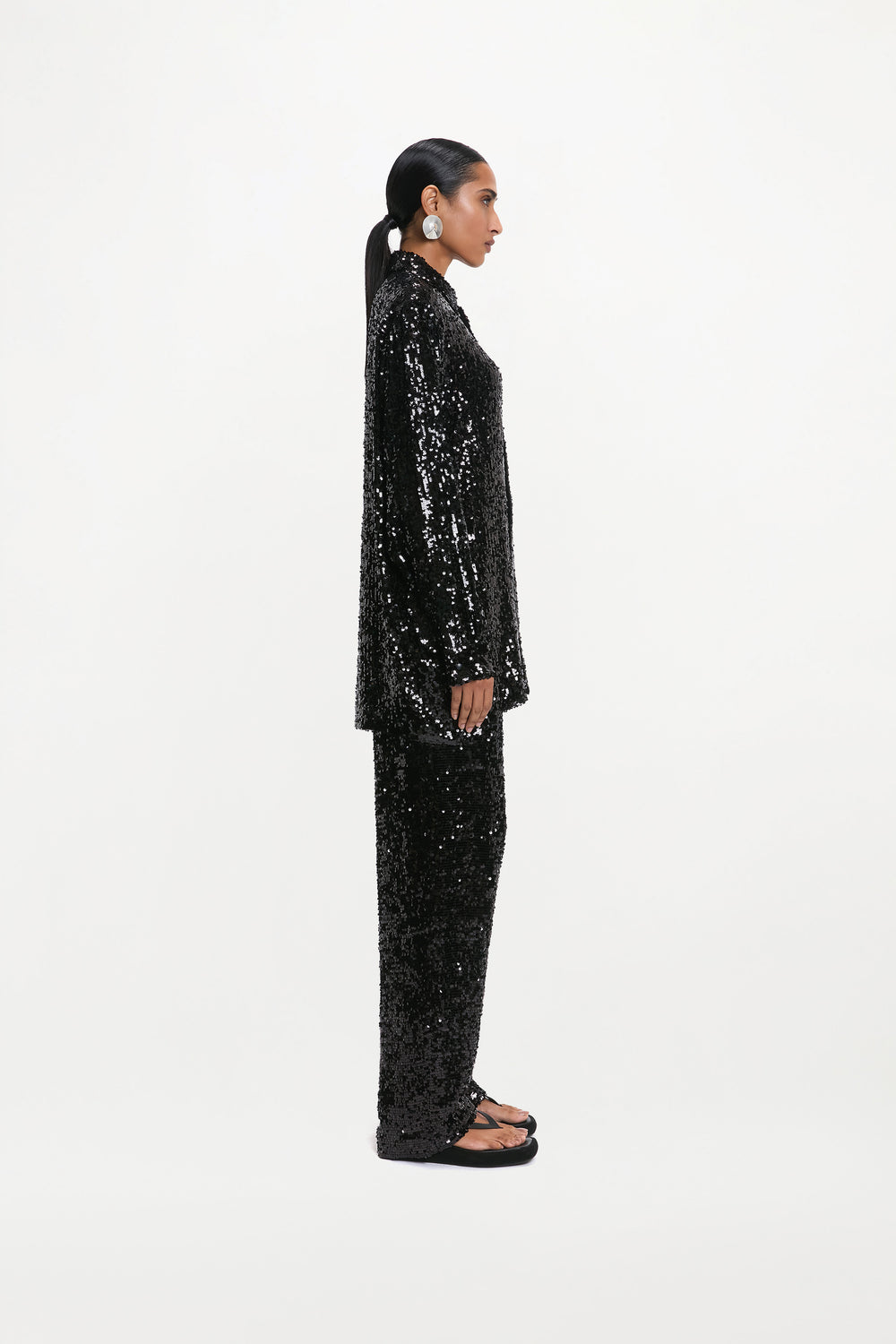 CLIO SHIRT ( Black Sequin )