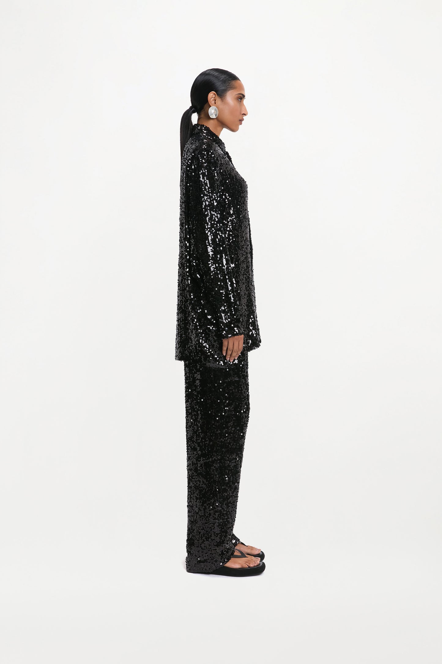 CLIO SHIRT ( Black Sequin )