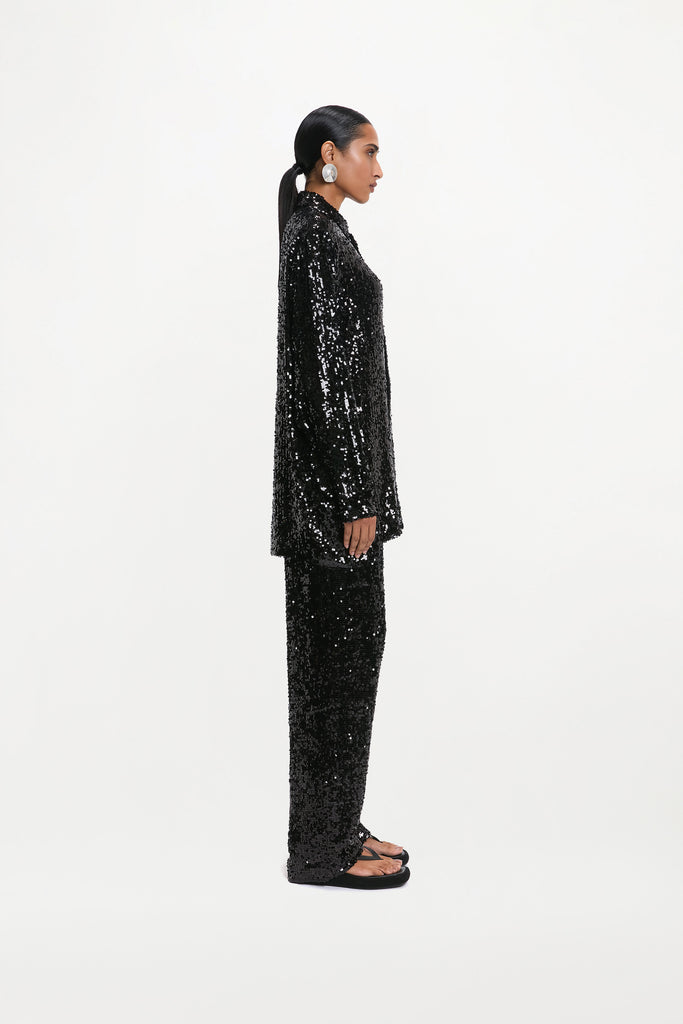 CLIO SHIRT ( Black Sequin )