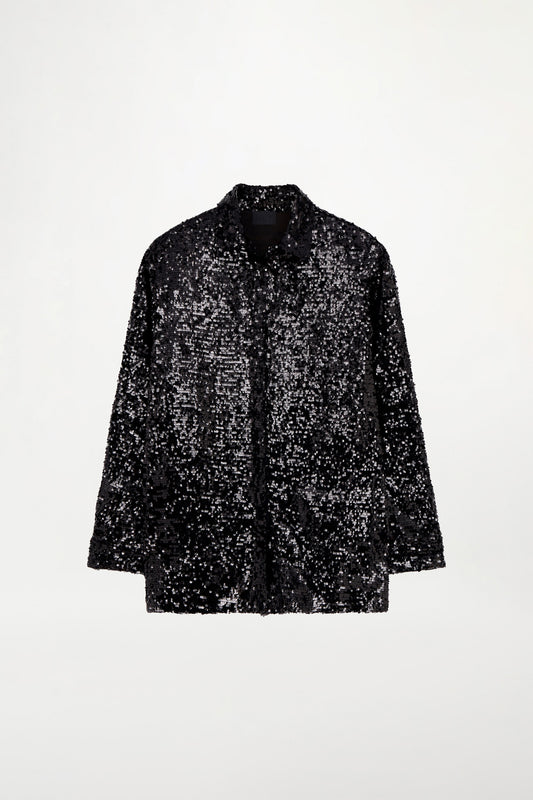 CLIO SHIRT ( Black Sequin )