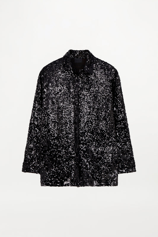 CLIO SHIRT ( Black Sequin )