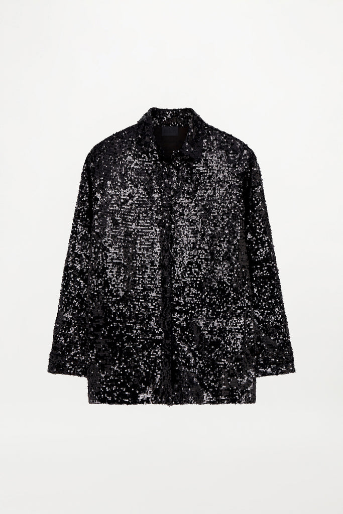 CLIO SHIRT ( Black Sequin )