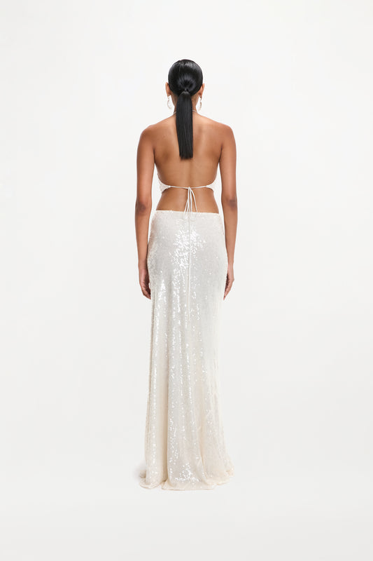 Agnes Skirt - Ivory Sequin