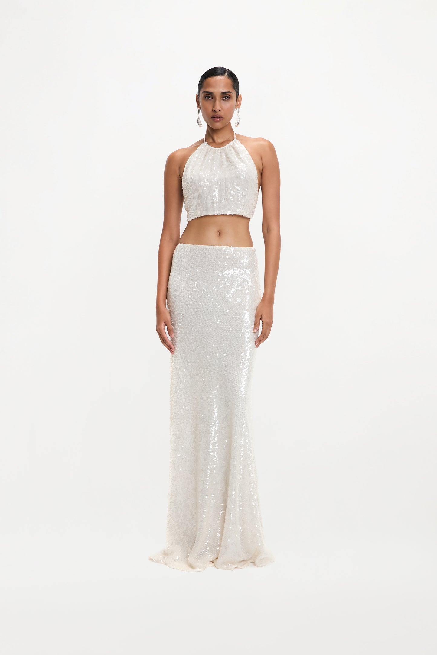 Agnes Skirt - Ivory Sequin