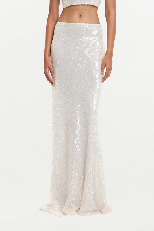 AGNES SKIRT ( IVORY SEQUINS )