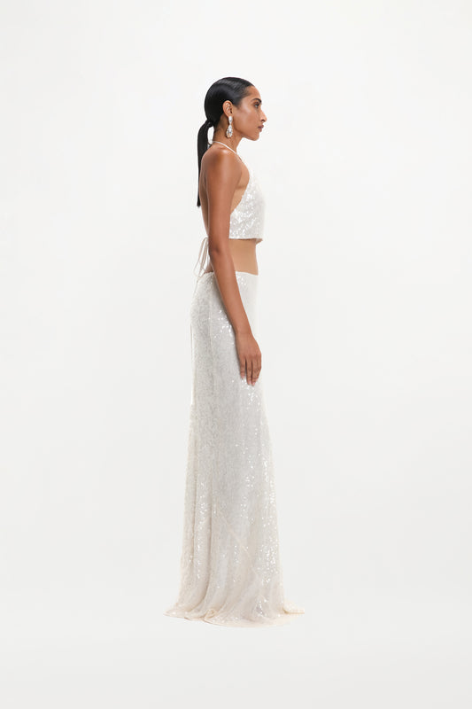 AGNES SKIRT ( IVORY SEQUINS )