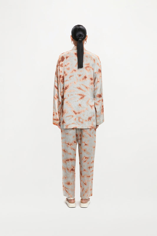 TAO TROUSERS ( MARBLE BRONZE BLUE )