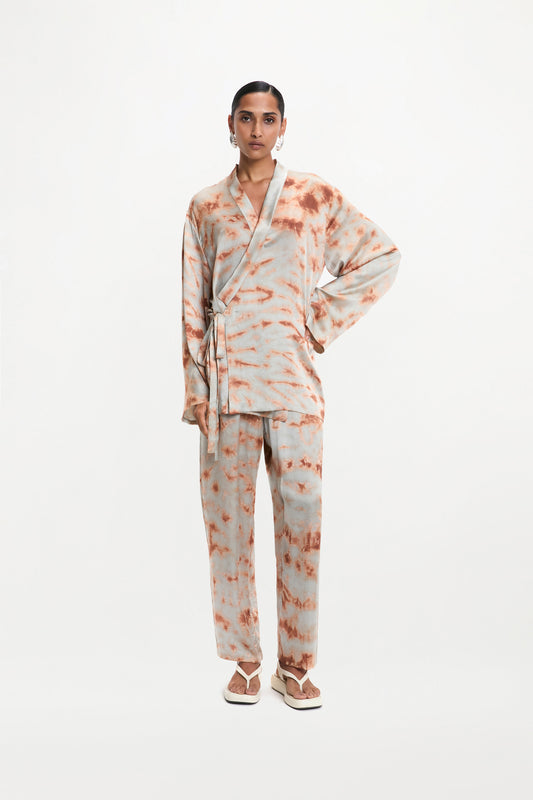 TAO TROUSERS ( MARBLE BRONZE BLUE )
