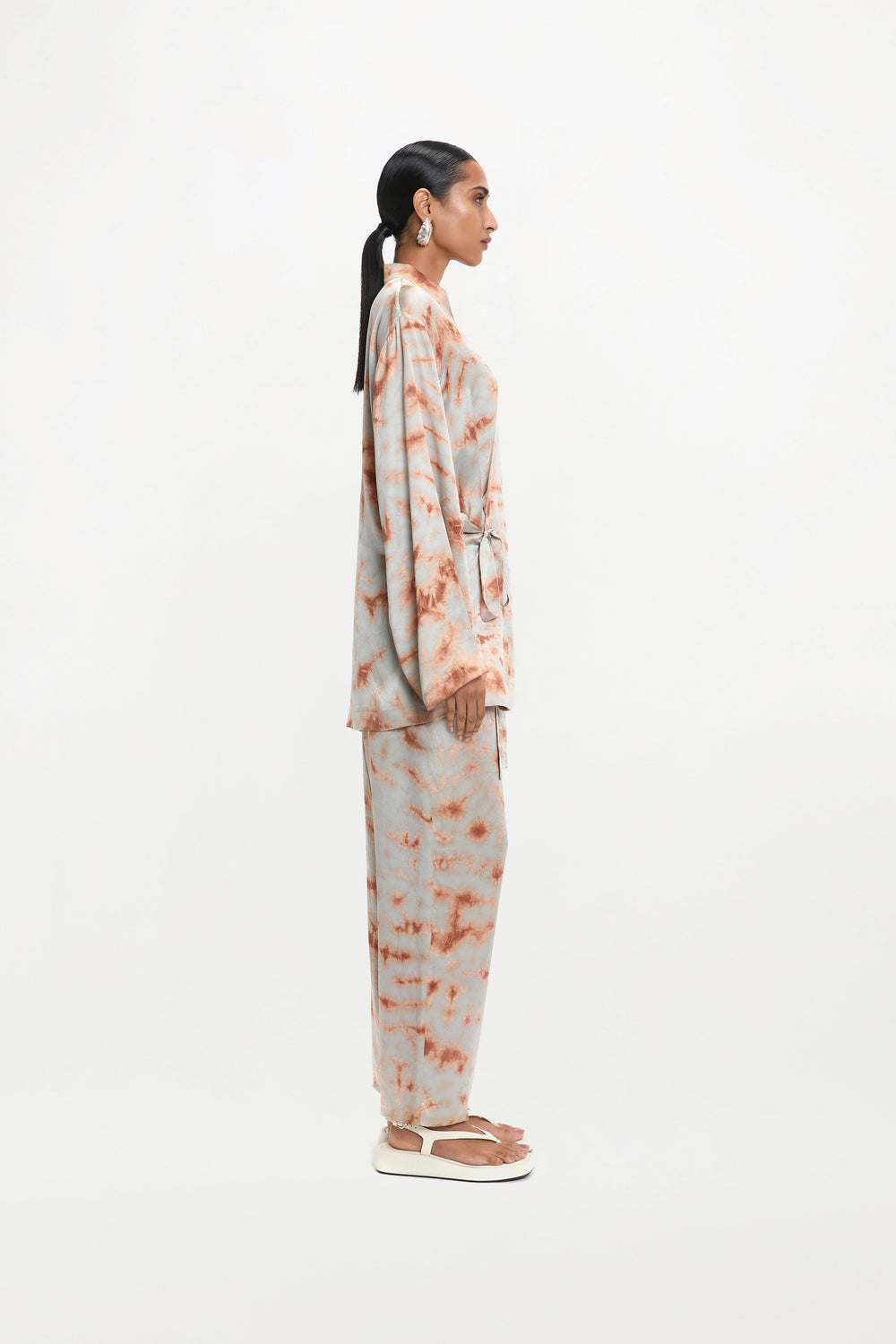 TAO TROUSERS ( MARBLE BRONZE BLUE )