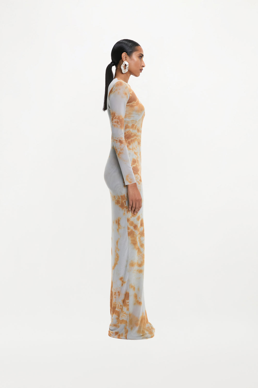 ZITA DRESS ( GREY/BROWN )