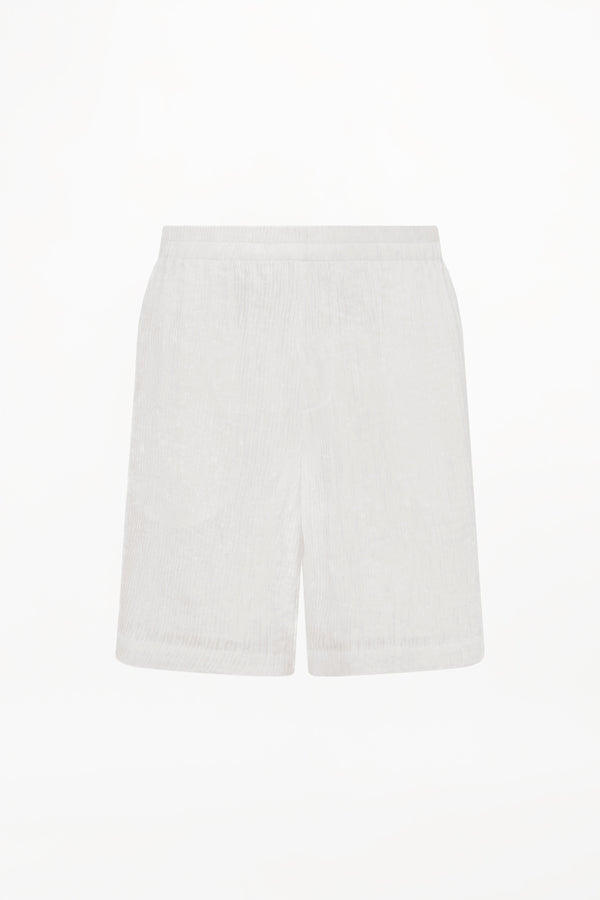 AURELIUS SHORTS ( WHITE SILK PINTUCK )