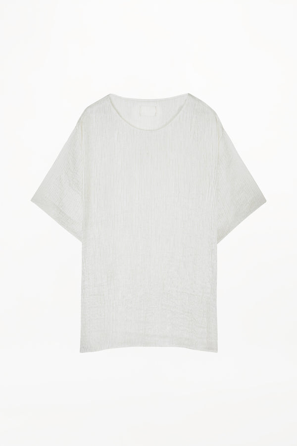 AURELIUS T-SHIRT ( WHITE SILK PINTUCK )
