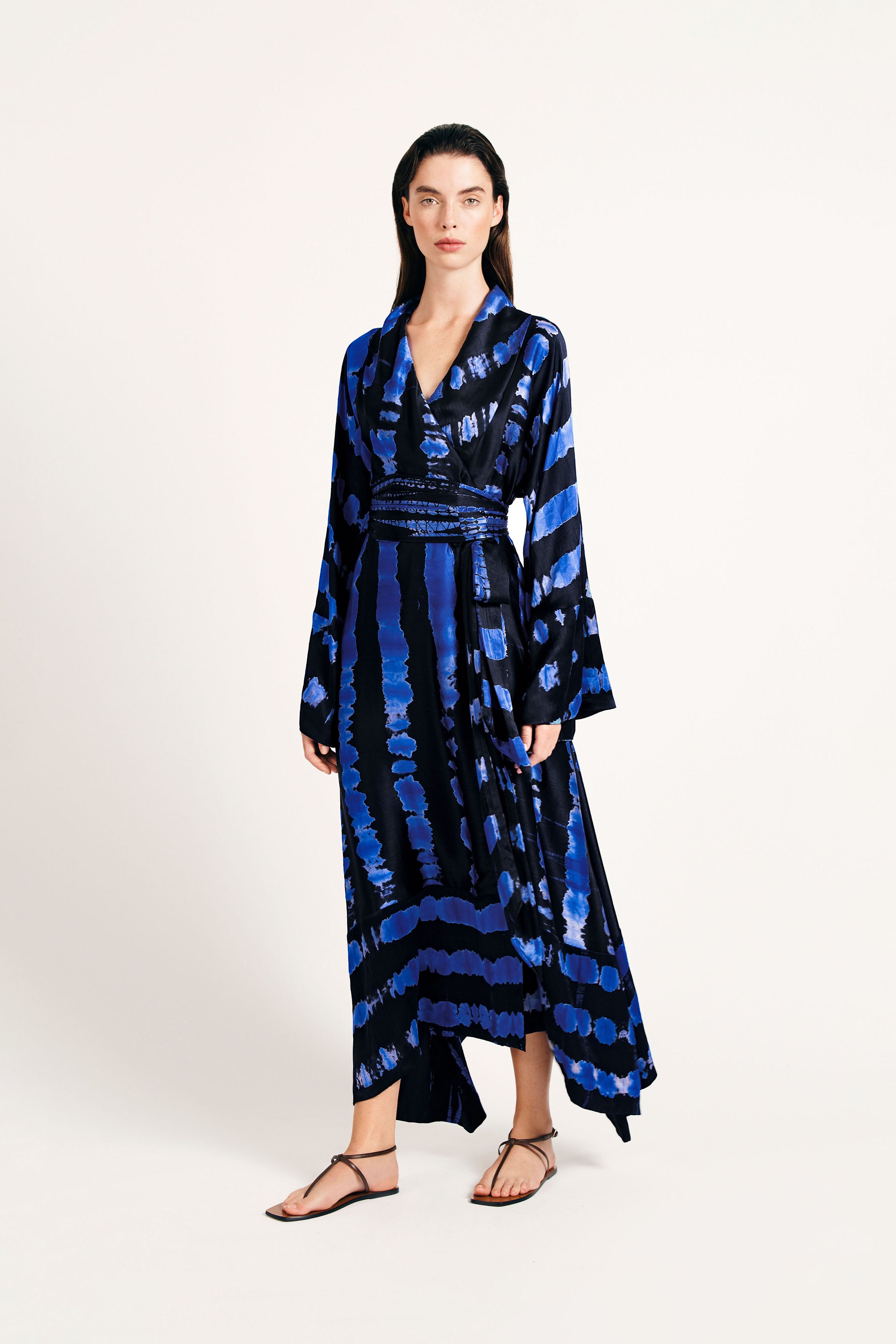 Aida Silk Wrap Dress
