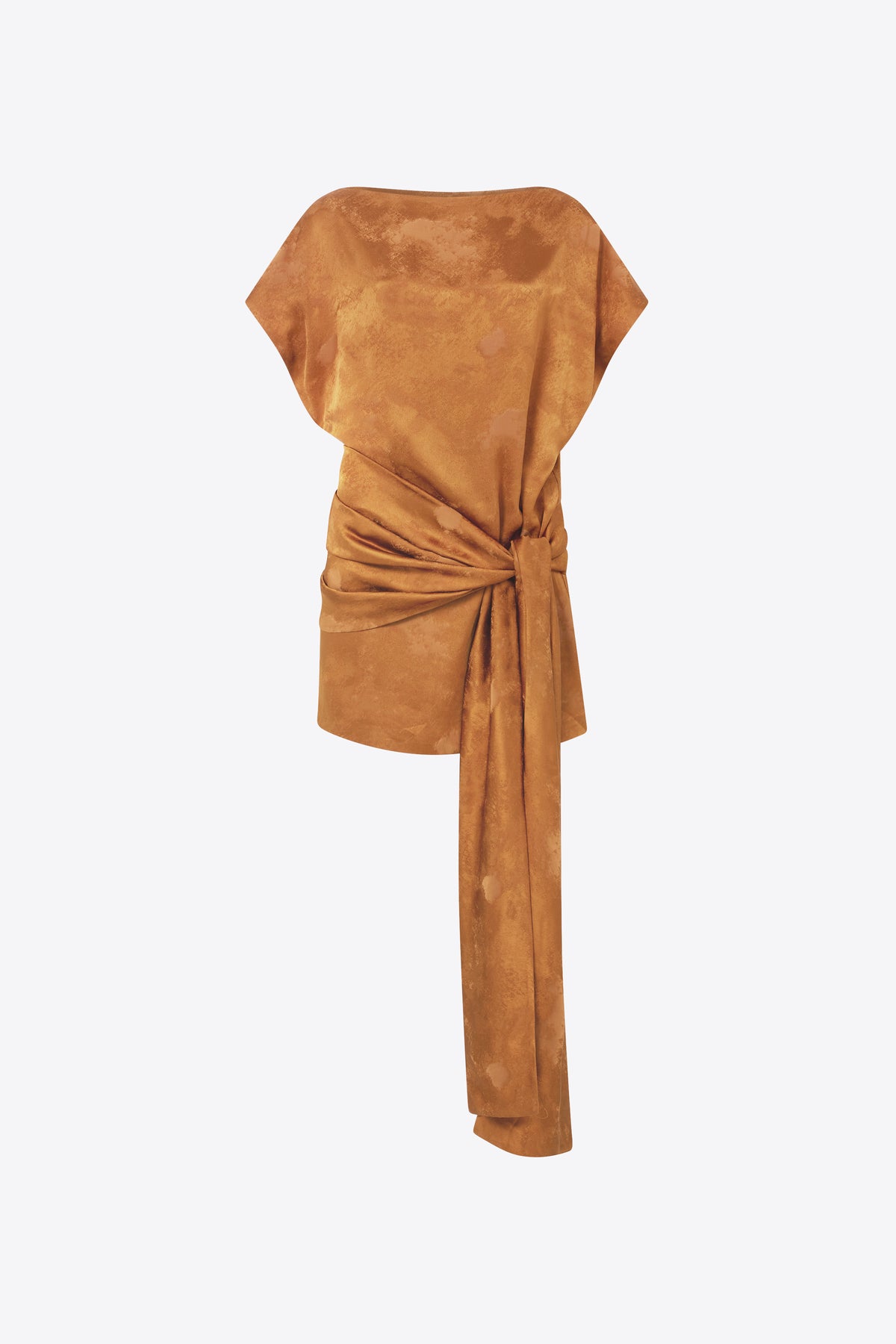 Fira Dress Patina Jacquard - Tobacco Dunes