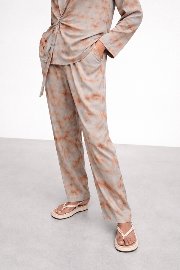 TAO TROUSERS ( MARBLE BRONZE BLUE )